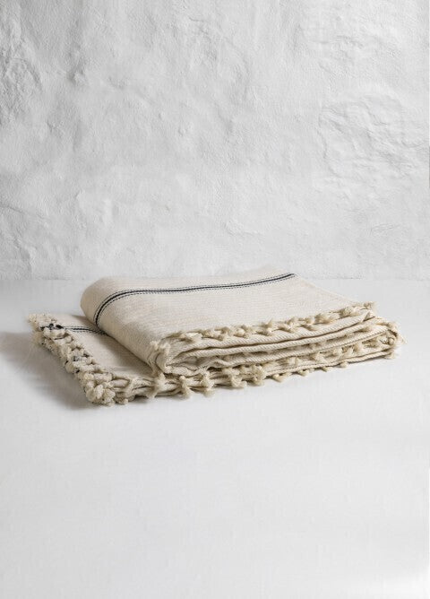 Loom.ist Striped Blanket - Natural/Black