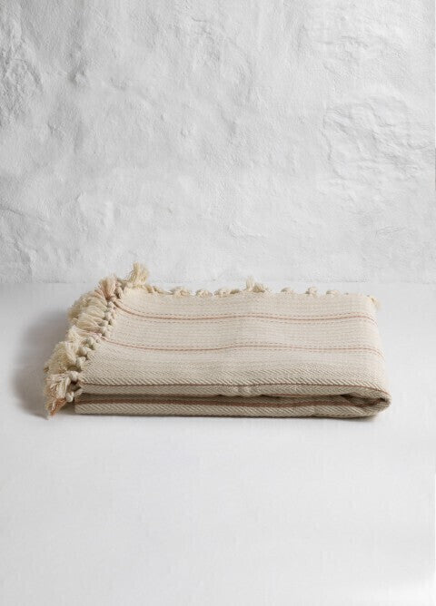 Loom.ist Striped Blanket - Natural/Mustard