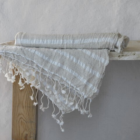 Loom.ist Gauze Cotton Striped Turkish Towel - Natural