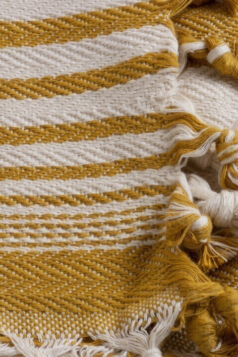 Loom.ist Bold Striped Blanket - Natural/Mustard