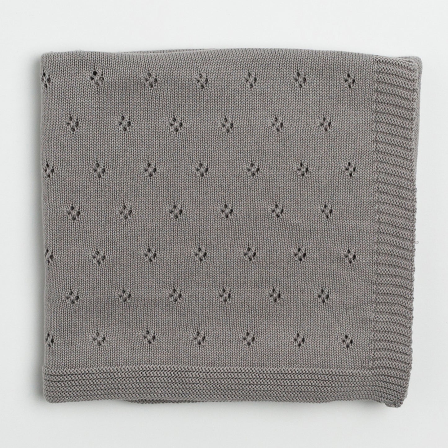 Zestt - Organic Cotton Clover Baby Blanket - Grey