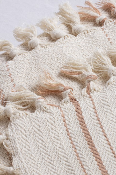 Loom.ist Striped Blanket - Natural/Mustard