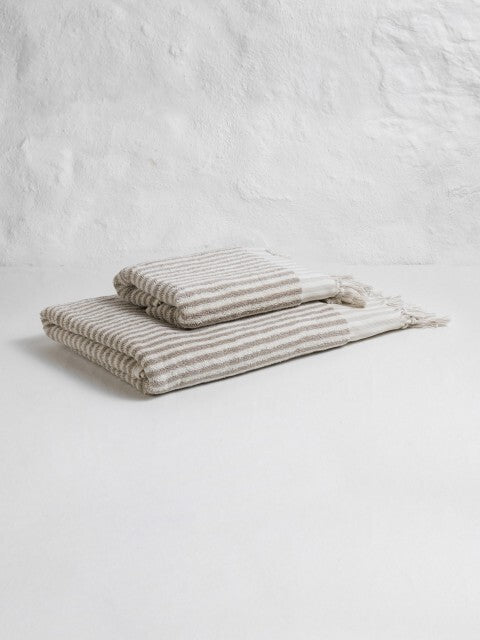 Loom.ist Striped Terry Towel - Taupe