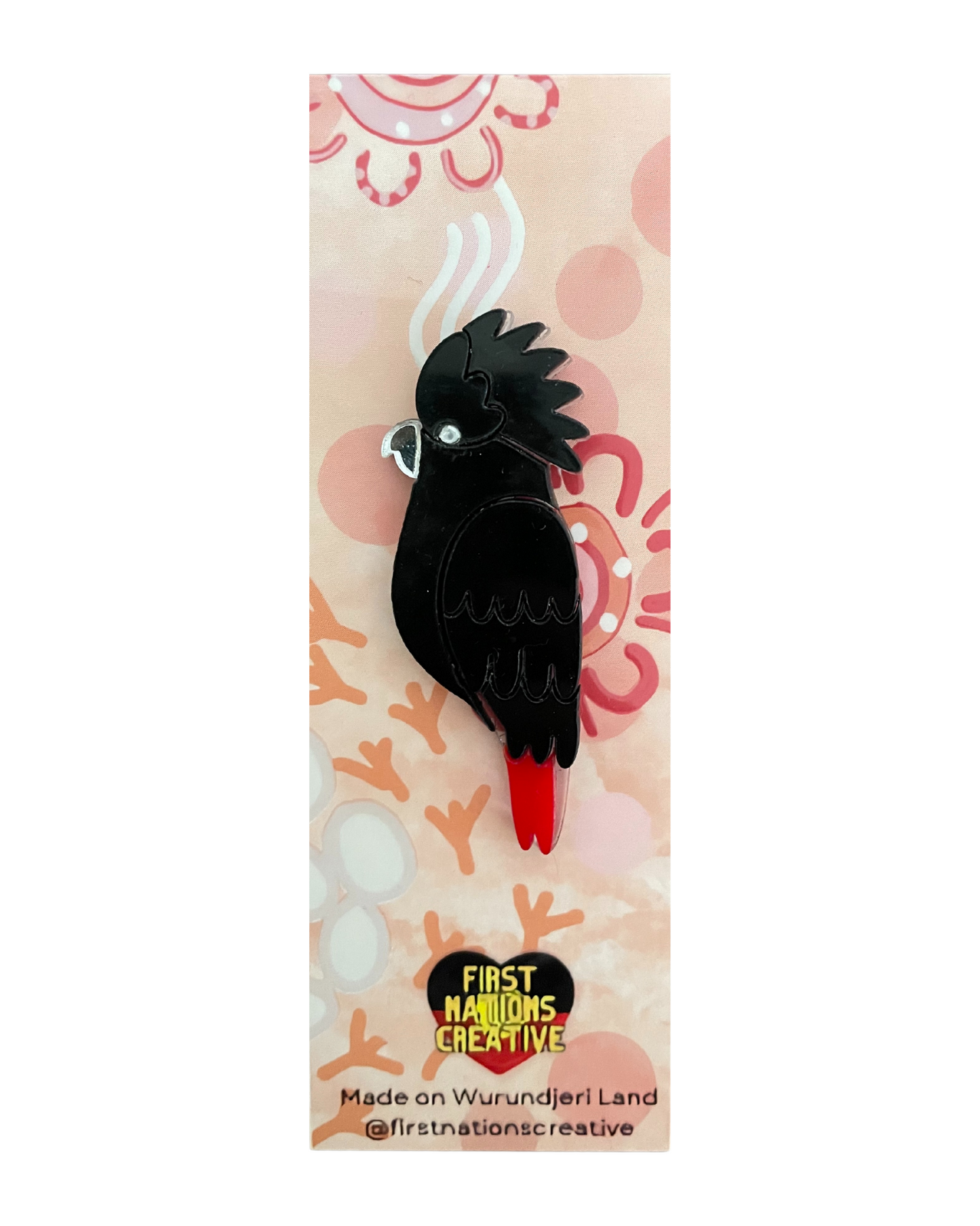 First Nations Creative - Red-Tailed Cockatoo Badge