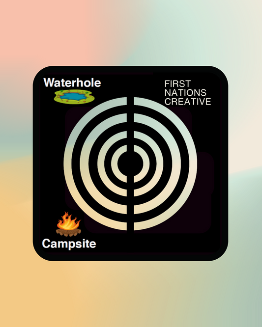 First Nations Creative - Aboriginal Symbol Stencils - Campsite or Waterhole