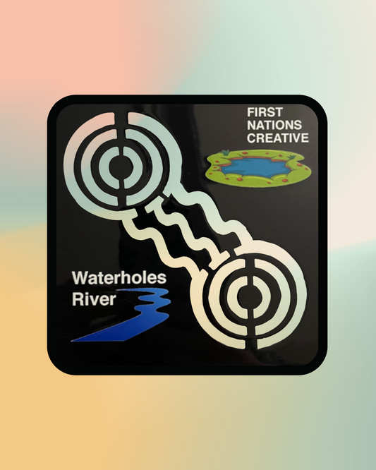 First Nations Creative - Aboriginal Symbol Stencils - Waterholes with River Connecting
