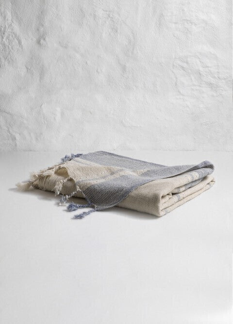 Loom.ist Linen Turkish Towel - Natural/Marine