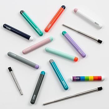Lund London Stainless Steel Reusable Travel Straw - Image of several case colour options