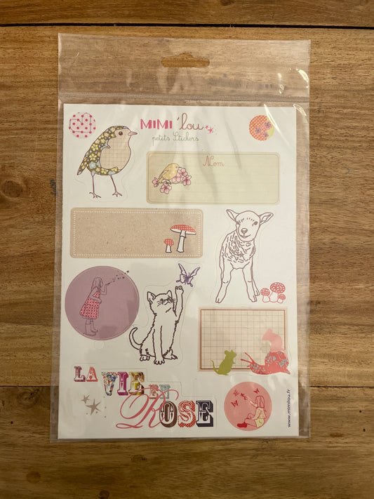 MIMI'lou Sticker Set -  Label Kit - La Vie En Rose