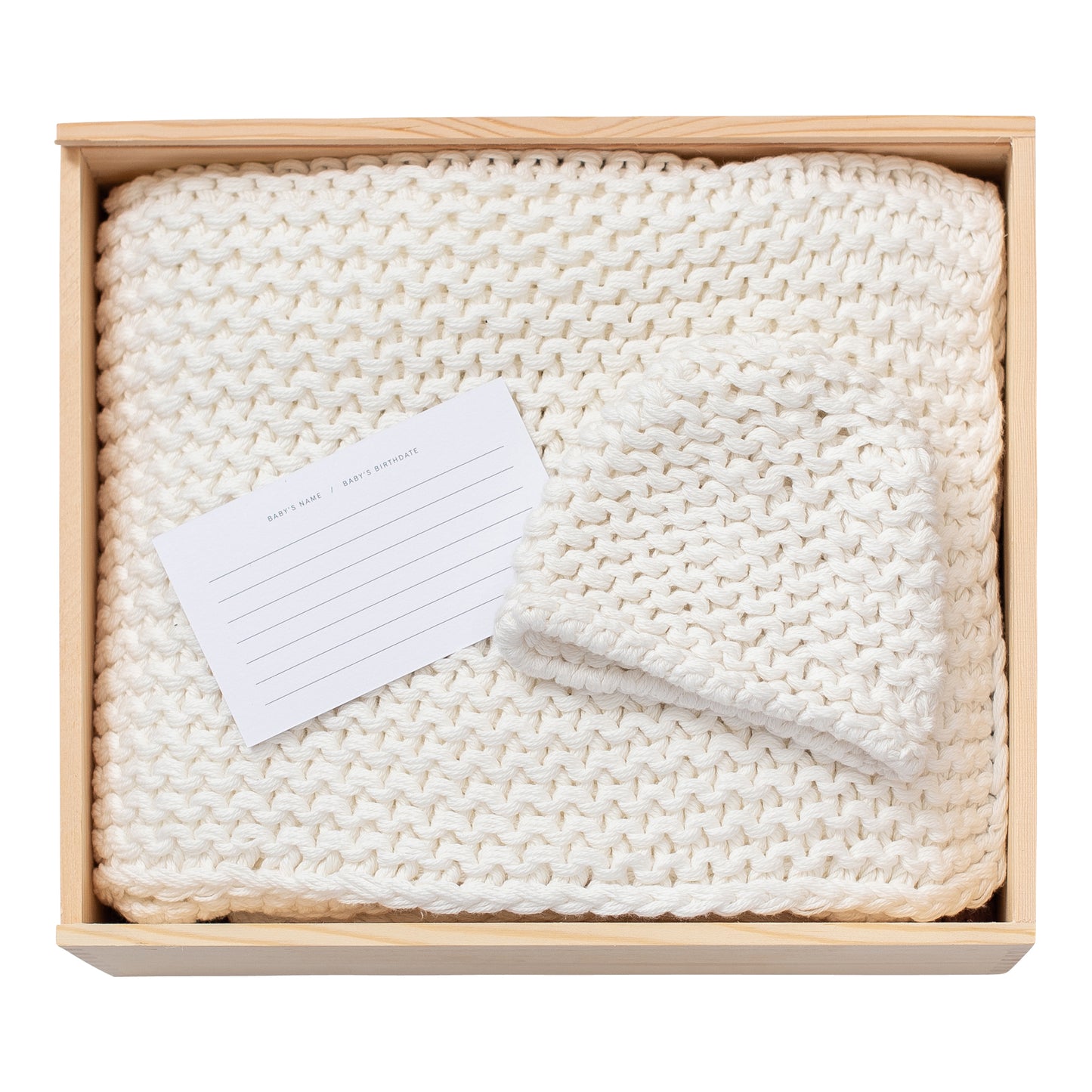 Zestt - Organic Cotton Baby Blanket & Hat Gift Set - White