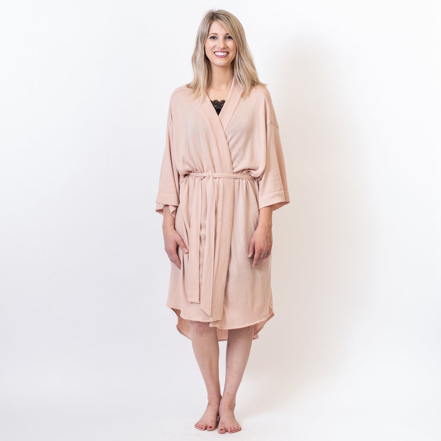 Zestt - Organic Cotton Lounge Robe - Blush