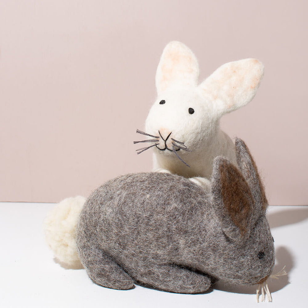 Mulxiply - Hand Felted White Bunny