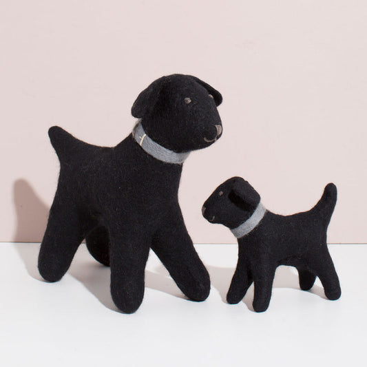 Mulxiply - Hand Felted Black Labrador Duo