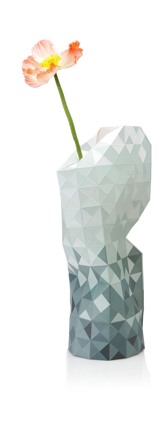 Tiny Miracles - Paper Vase Cover Grey Gradient