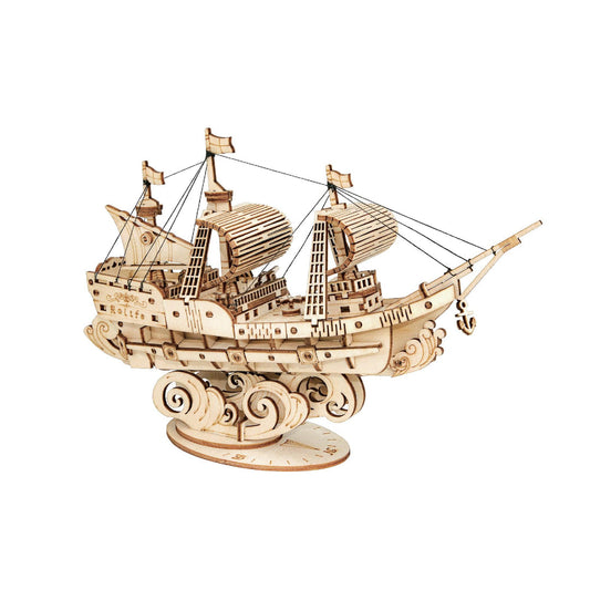 Hands Craft 3D Laser Cut Wooden Puzzle: Sailing Ship