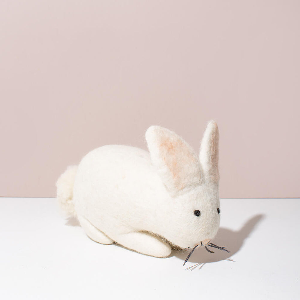 Mulxiply - Hand Felted White Bunny